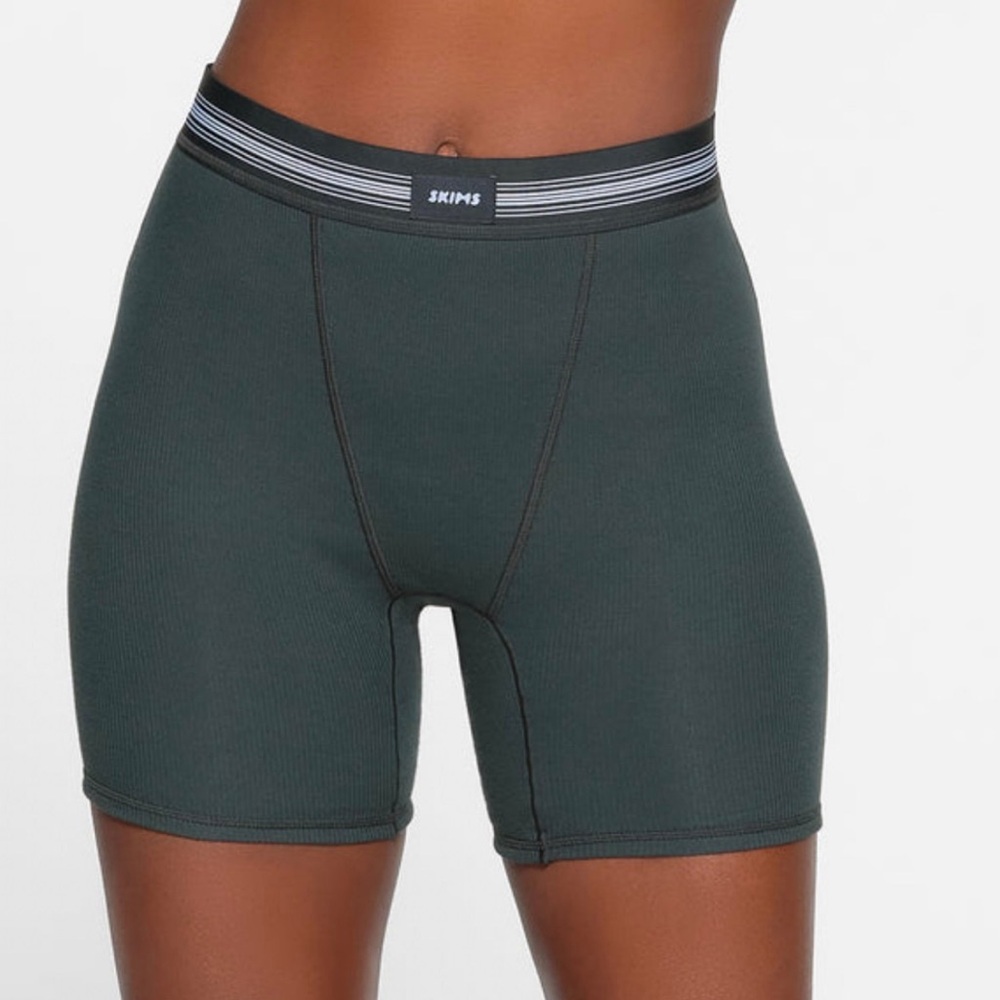 SKIMS cotton rib spruce boxer